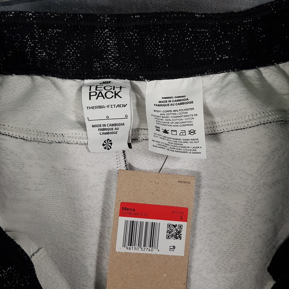 NIKE Sportswear Therma-FIT ADV Tech Fleece Pants Mens Size LARGE‎ Black Floral - Picture 5 of 7